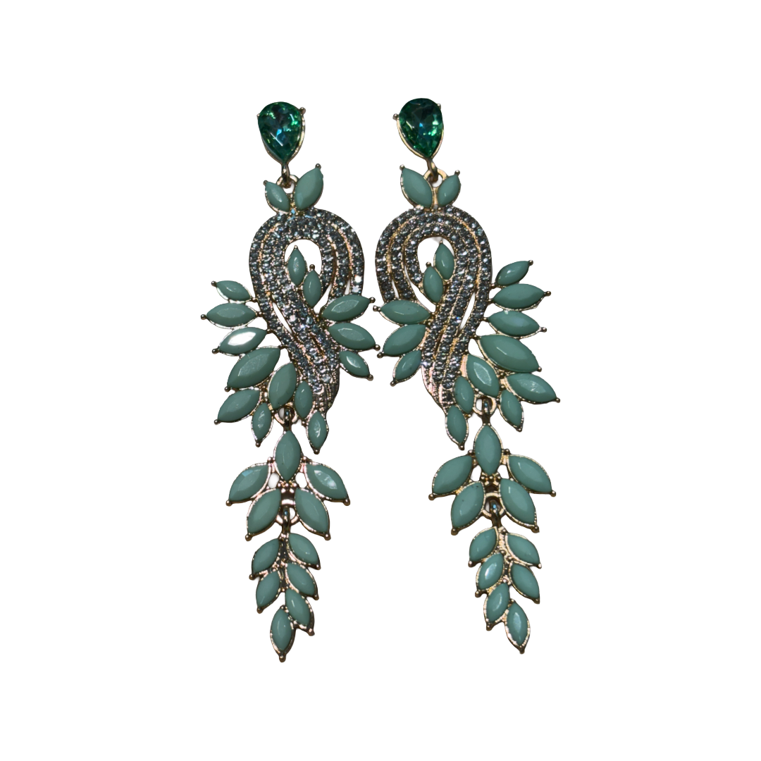 Statement Leaf Drop Earrings