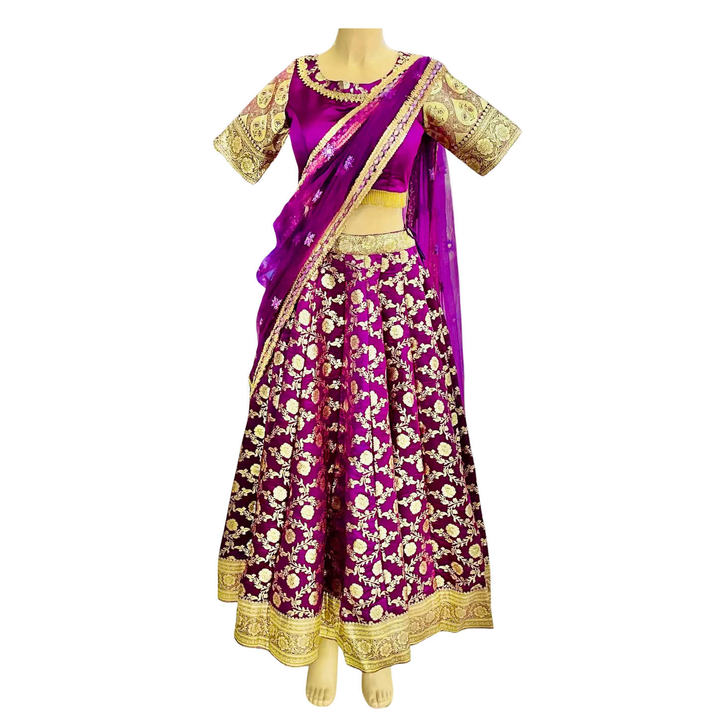 Royal Purple Embroidered Lehenga Choli - Devi's Exclusive Fashion