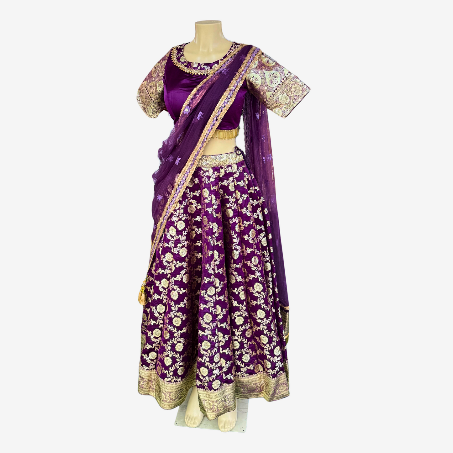 Royal Purple Embroidered Lehenga Choli