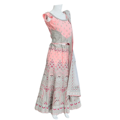 Blush Pink Bridal Lehenga Choli - Devi's Exclusive Fashion