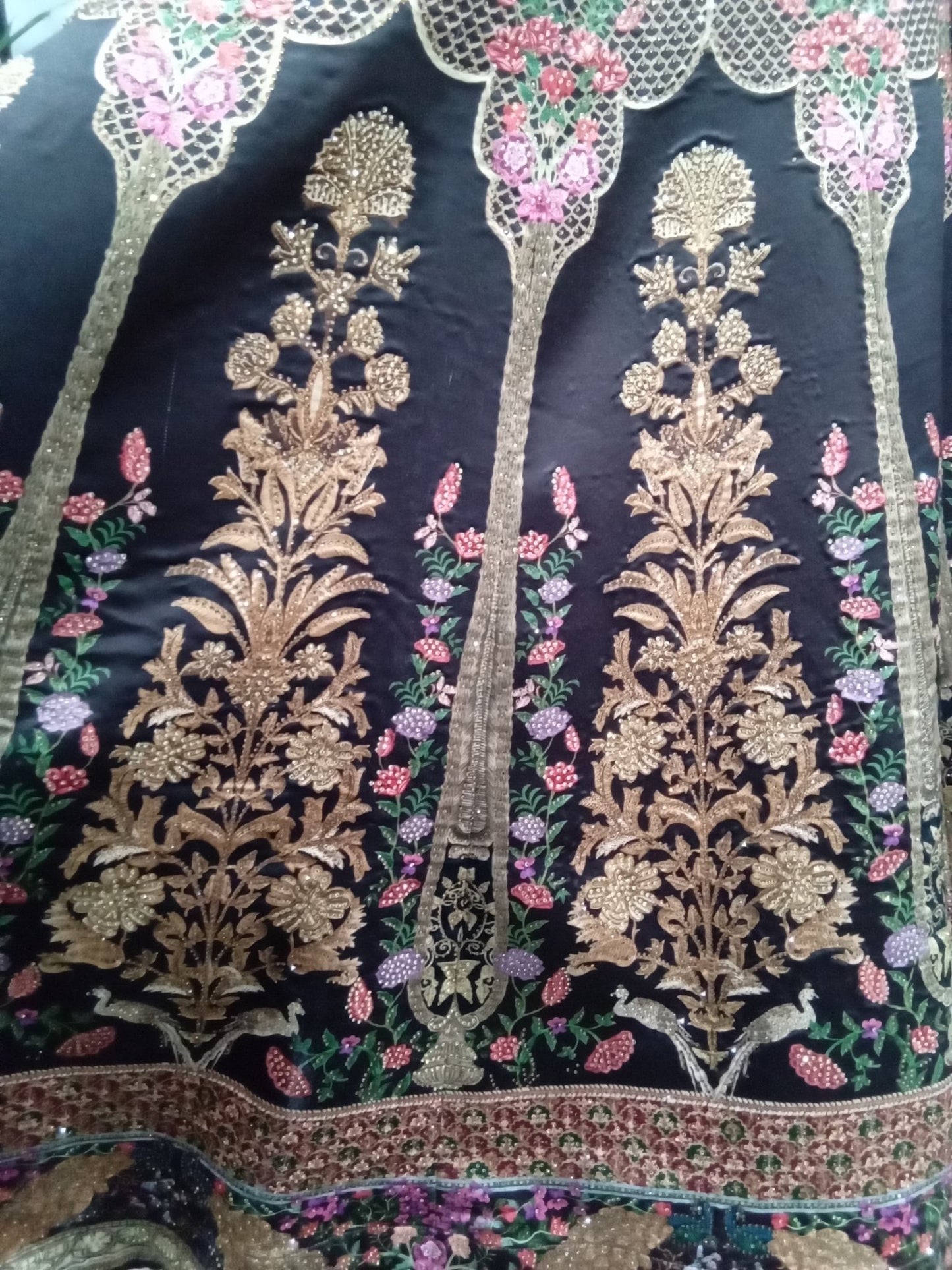 Burgundy & Gold Embroidered Designer Lehenga Set (3-Piece) - Devi's Exclusive Fashion