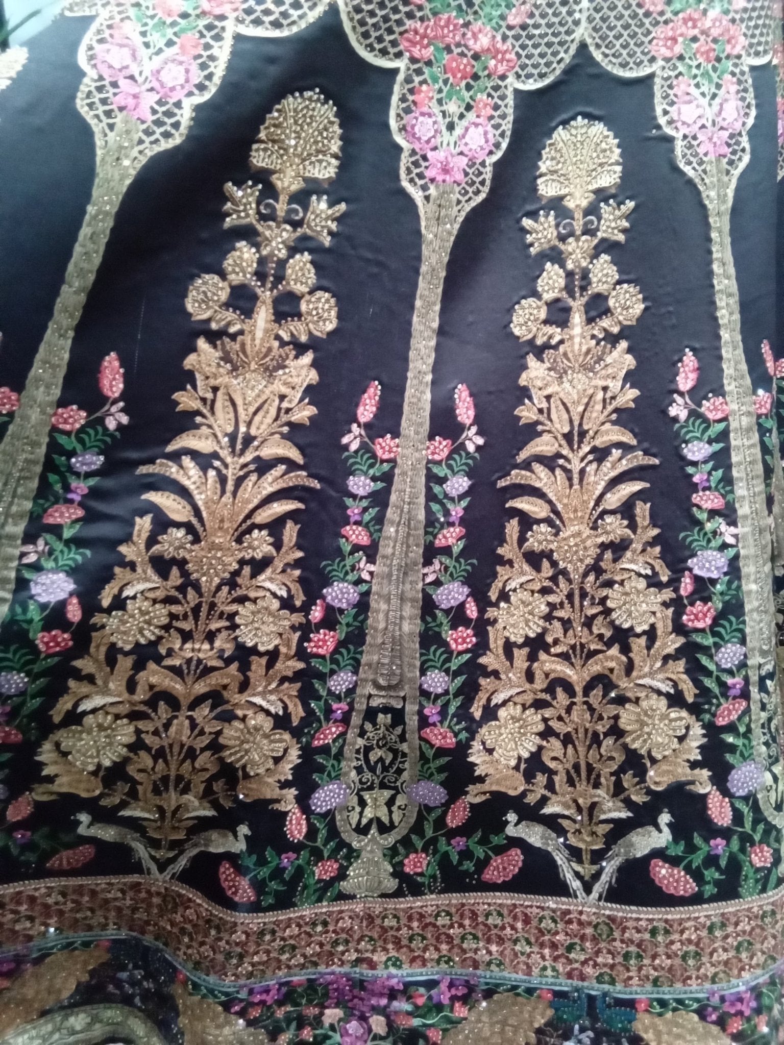Burgundy & Gold Embroidered Designer Lehenga Set (3-Piece) - Devi's Exclusive Fashion