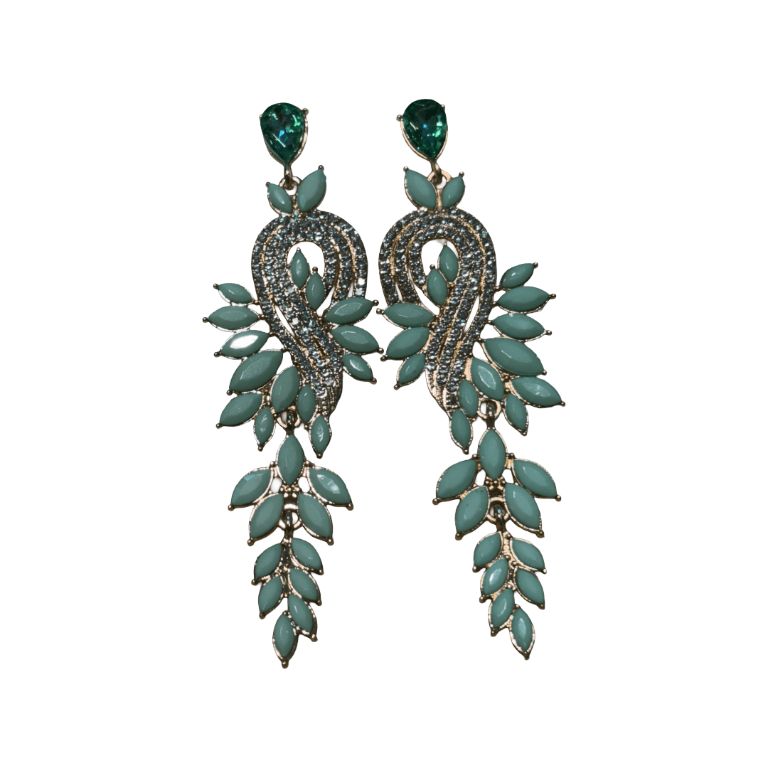 Statement Leaf Drop Earrings - Devi's Exclusive Fashion