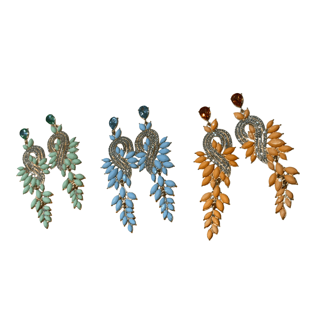 Statement Leaf Drop Earrings - Devi's Exclusive Fashion