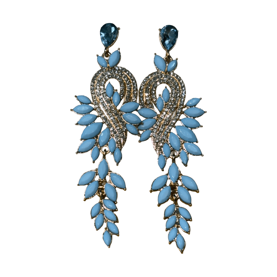 Statement Leaf Drop Earrings - Devi's Exclusive Fashion