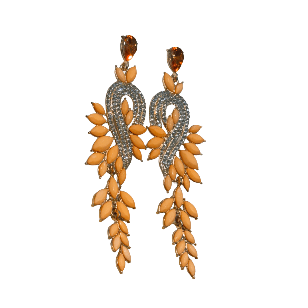 Statement Leaf Drop Earrings - Devi's Exclusive Fashion