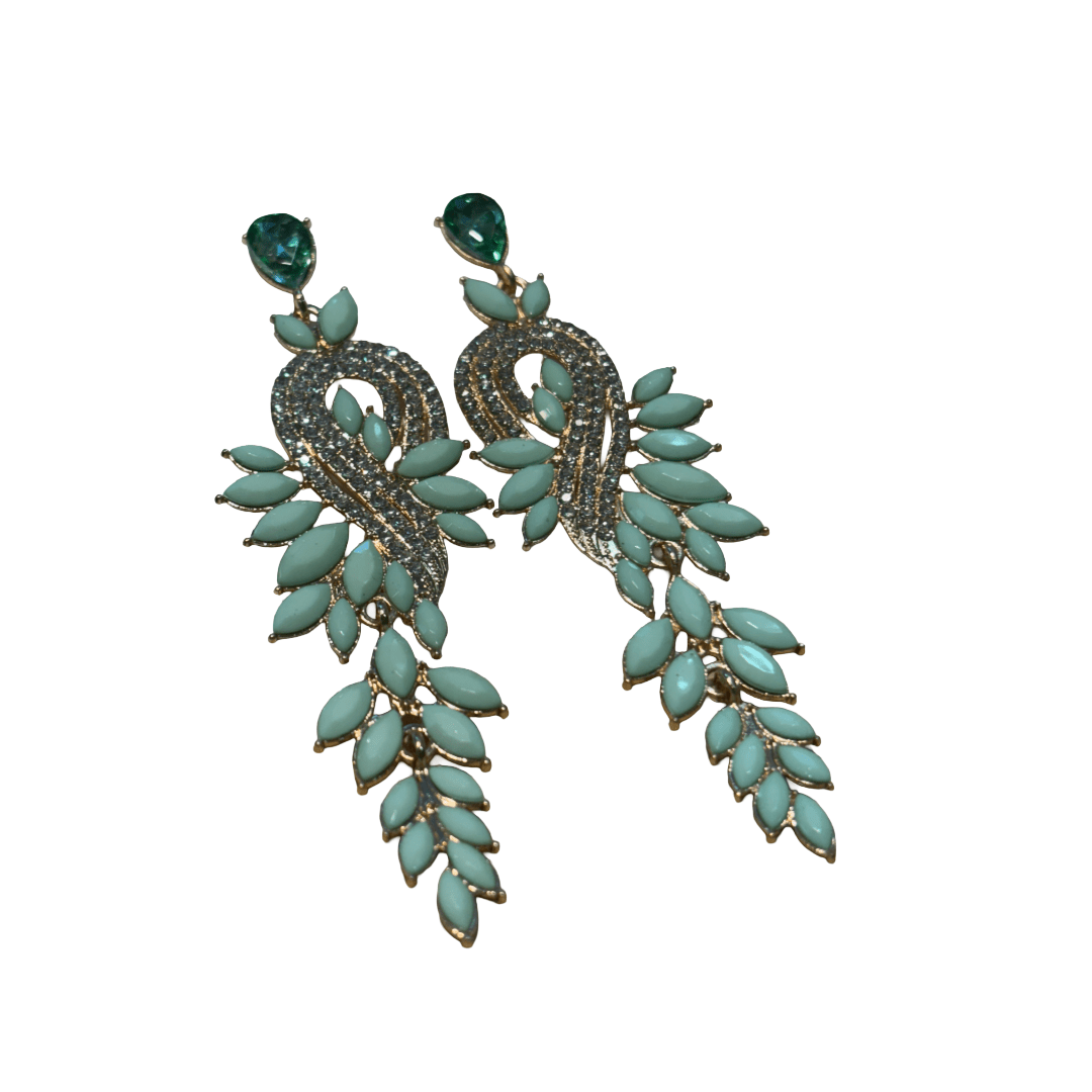Statement Leaf Drop Earrings - Devi's Exclusive Fashion