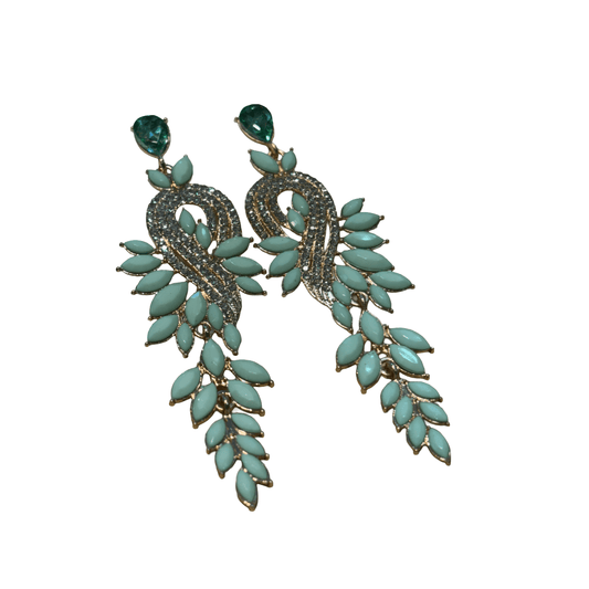 Statement Leaf Drop Earrings - Devi's Exclusive Fashion